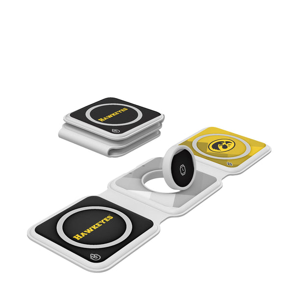 University of Iowa Hawkeyes Color Block Foldable 3 in 1 Charger