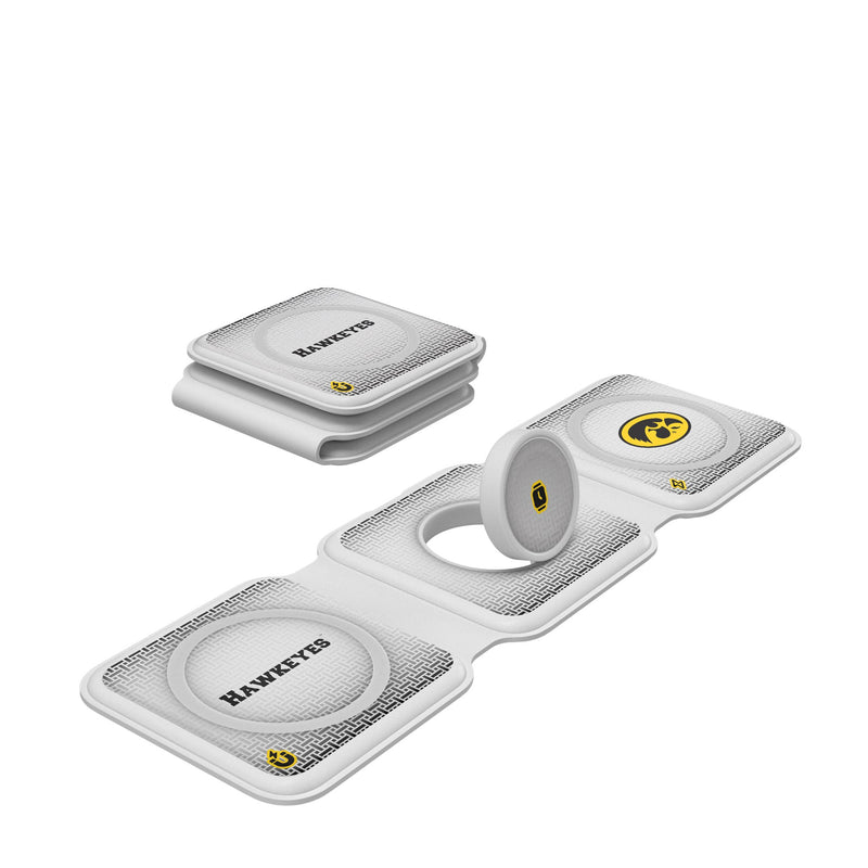 University of Iowa Hawkeyes Linen Foldable 3 in 1 Charger