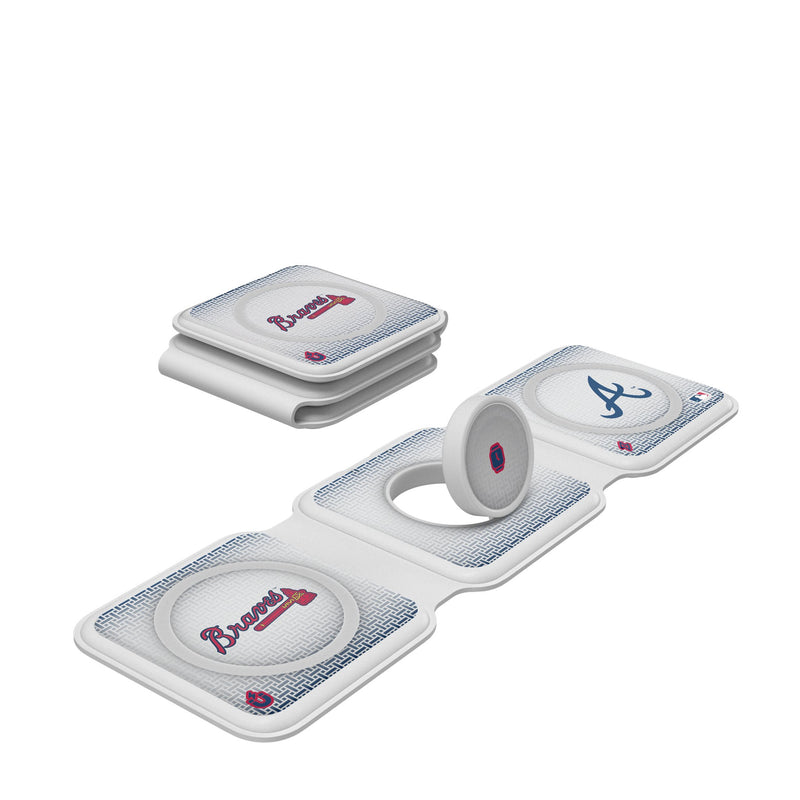 Atlanta Braves Linen Foldable 3 in 1 Charger