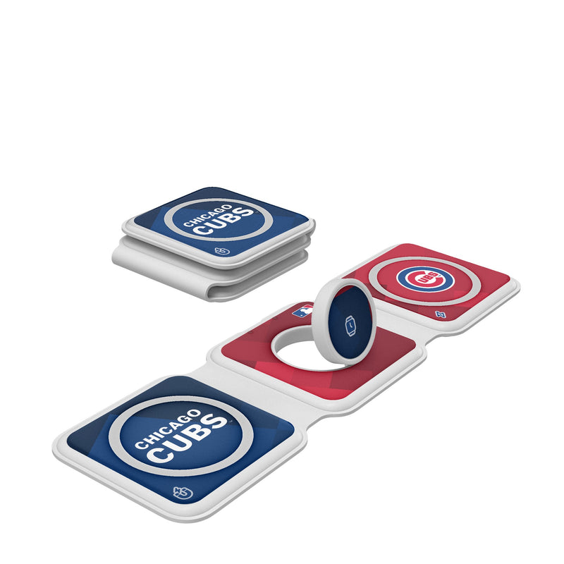 Chicago Cubs Color Block Foldable 3 in 1 Charger