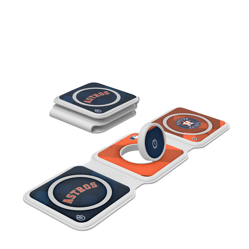 Houston Astros Color Block Foldable 3 in 1 Charger