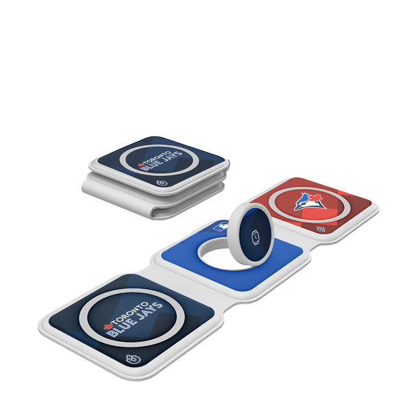 Toronto Blue Jays Color Block Foldable 3 in 1 Charger