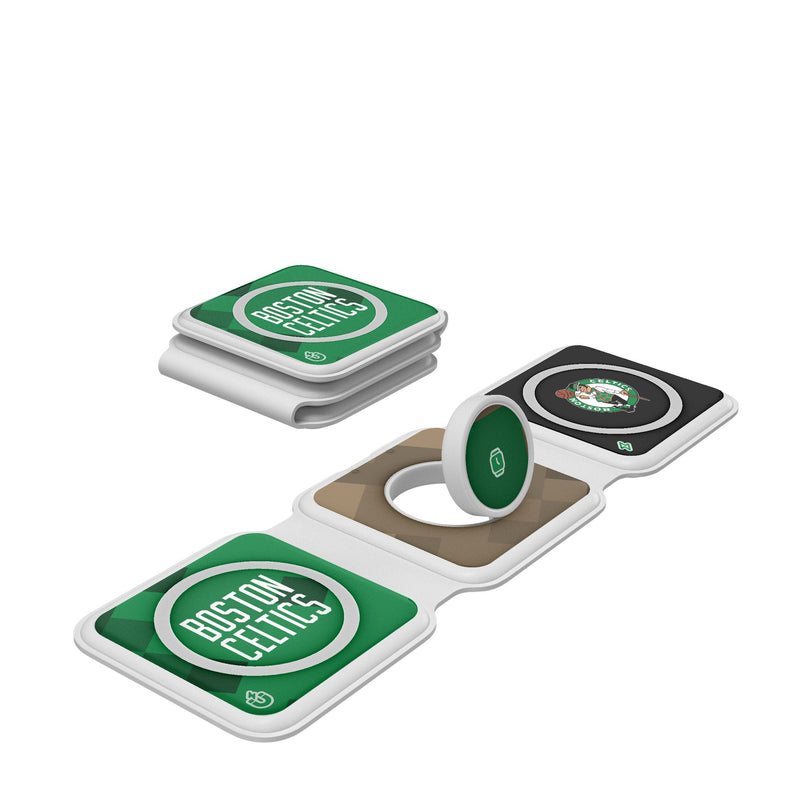 Boston Celtics Color Block Foldable 3 in 1 Charger