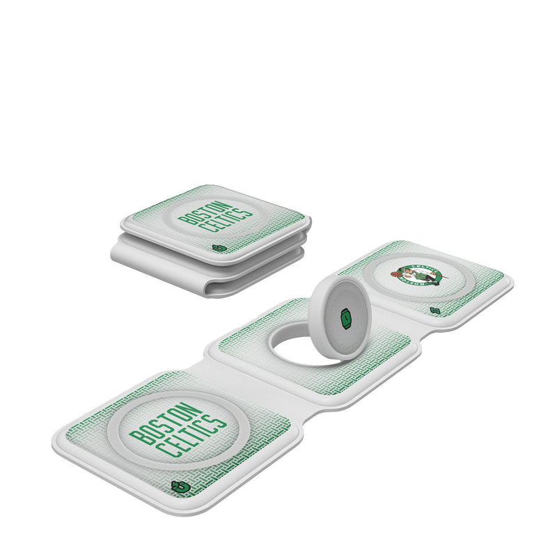 Boston Celtics Linen Foldable 3 in 1 Charger