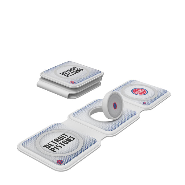 Detroit Pistons Linen Foldable 3 in 1 Charger