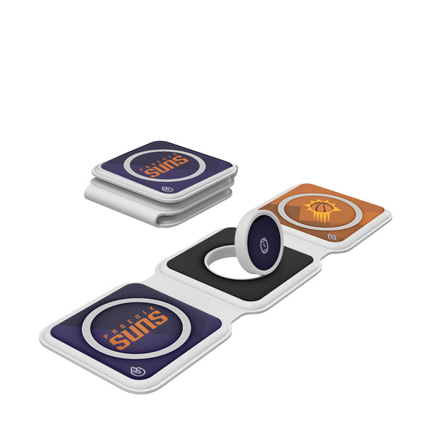 Phoenix Suns Color Block Foldable 3 in 1 Charger