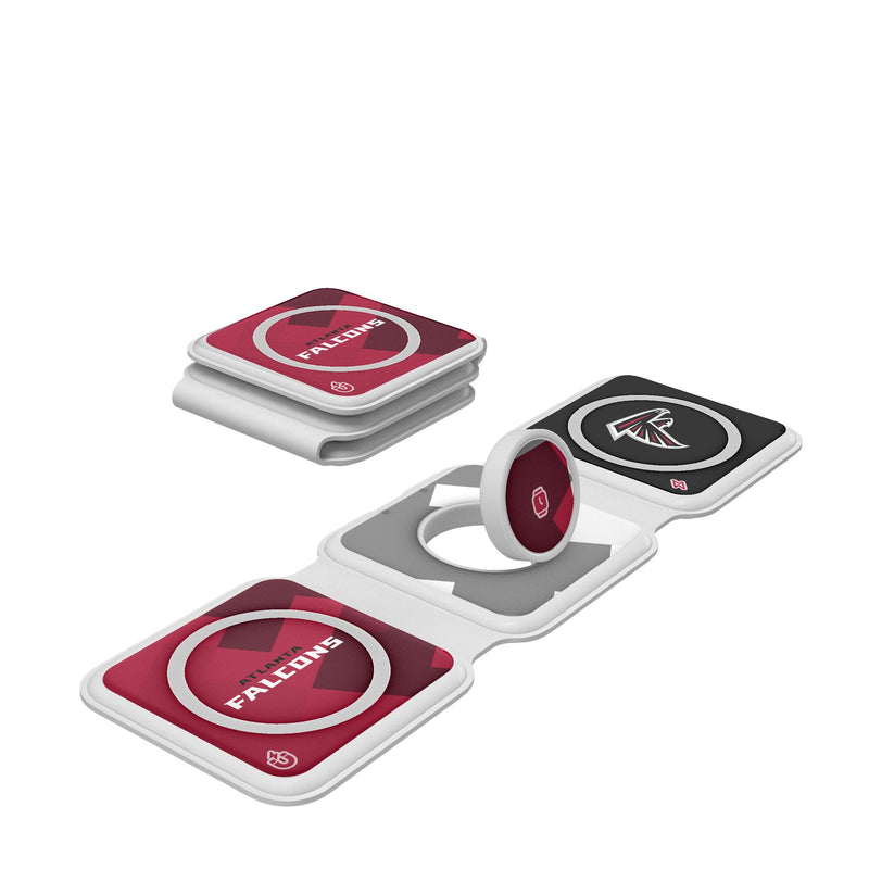 Atlanta Falcons Color Block Foldable 3 in 1 Charger