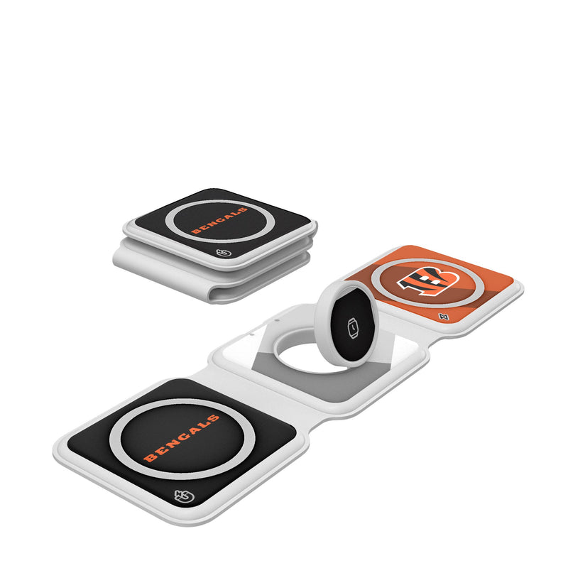 Cincinnati Bengals Color Block Foldable 3 in 1 Charger