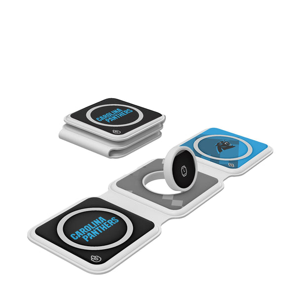 Carolina Panthers Color Block Foldable 3 in 1 Charger