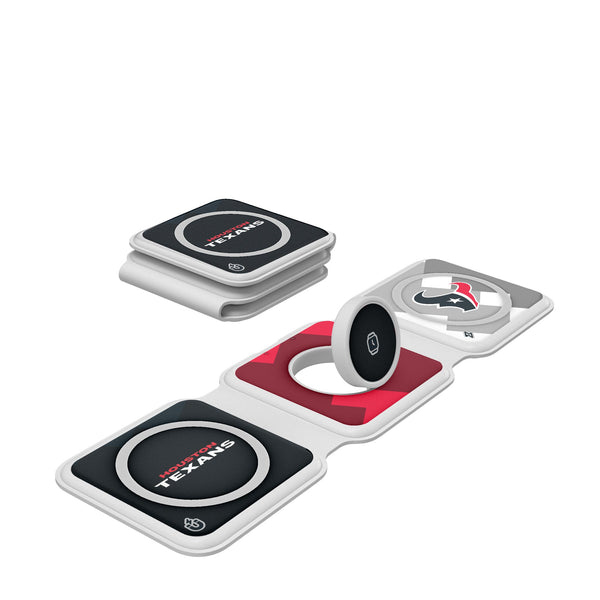 Houston Texans Color Block Foldable 3 in 1 Charger