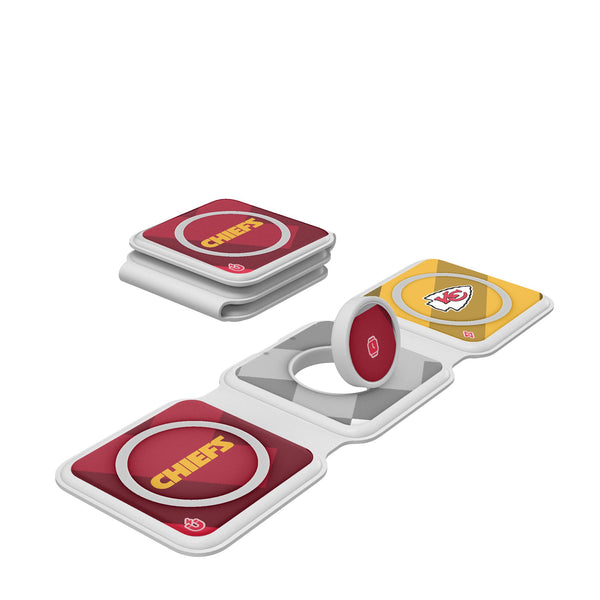 Kansas City Chiefs Color Block Foldable 3 in 1 Charger