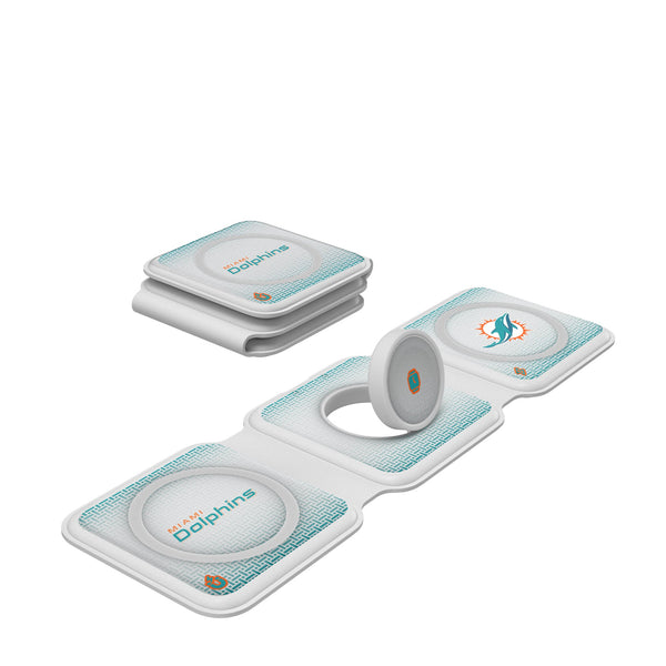 Miami Dolphins Linen Foldable 3 in 1 Charger