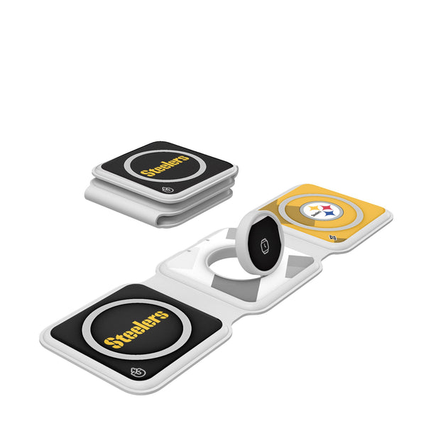 Pittsburgh Steelers Color Block Foldable 3 in 1 Charger