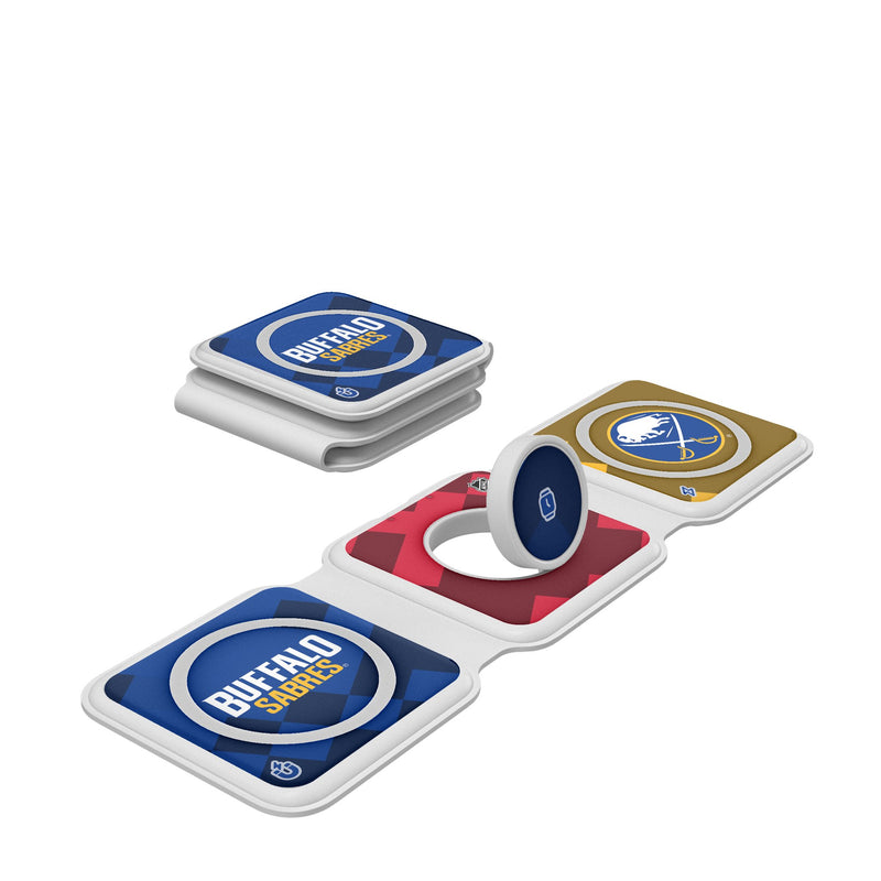 Buffalo Sabres Color Block Foldable 3 in 1 Charger