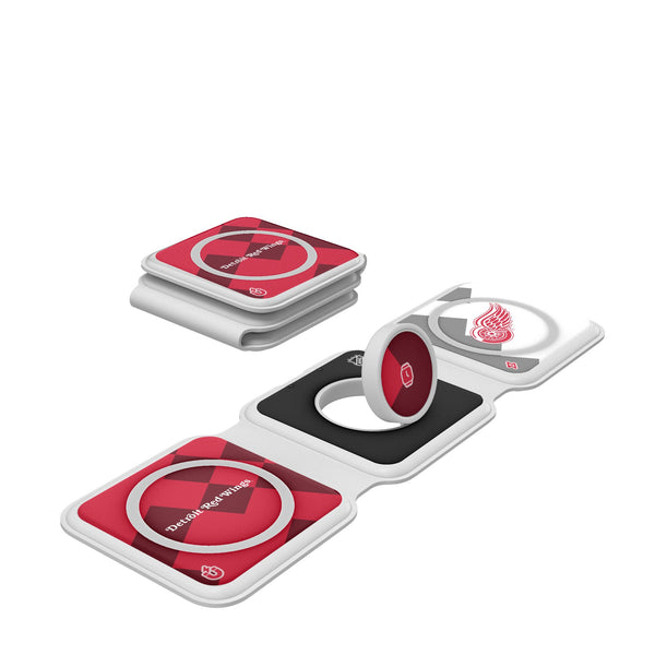 Detroit Red Wings Color Block Foldable 3 in 1 Charger