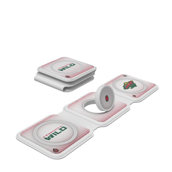 Minnesota Wild Linen Foldable 3 in 1 Charger