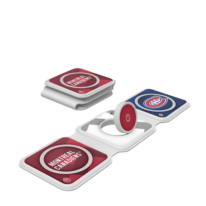 Montreal Canadiens Color Block Foldable 3 in 1 Charger