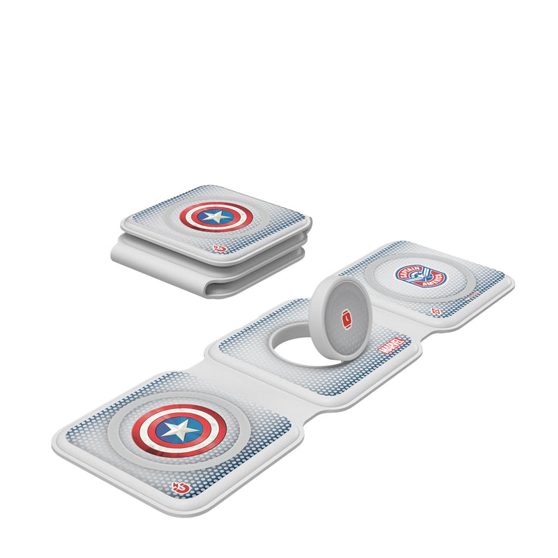 Marvel Avengers Captain America Grid Foldable 3 in 1 Charger