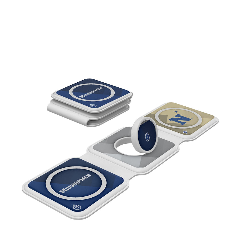 United State Naval Academy Midshipmen Color Block Foldable 3 in 1 Charger