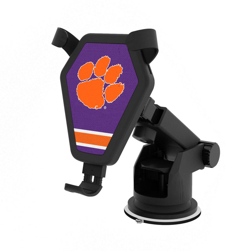 Clemson University Tigers Stripe Wireless Car Charger