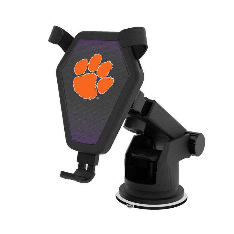 Clemson University Tigers Linen Wireless Car Charger