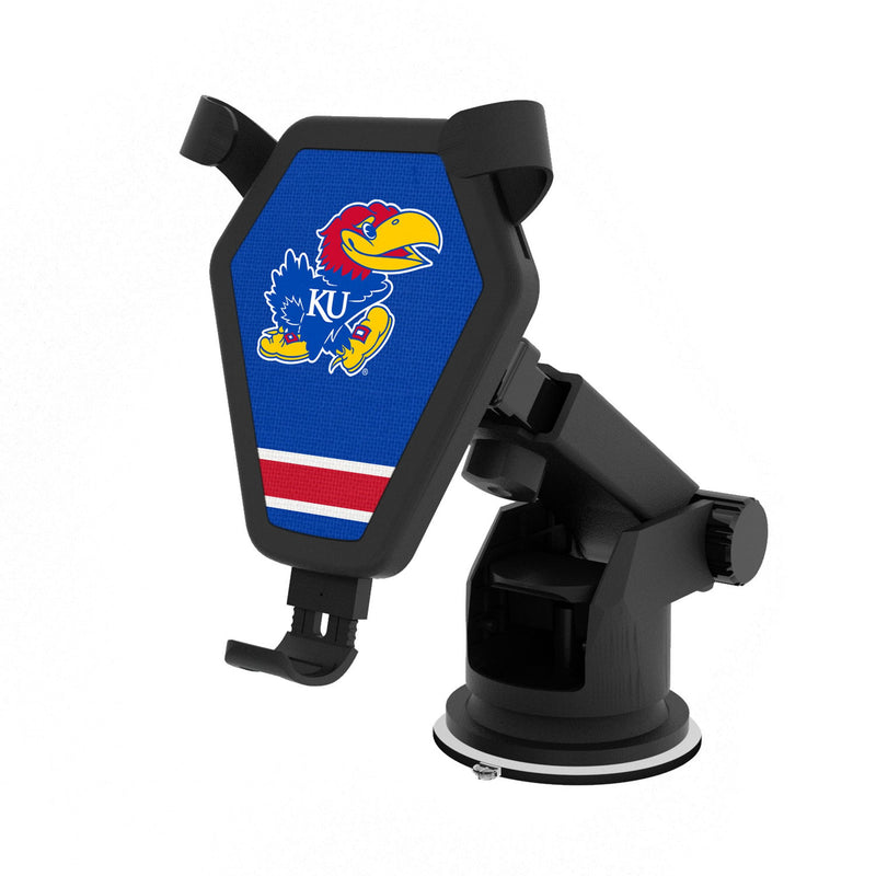 University of Kansas Jayhawks Stripe Wireless Car Charger