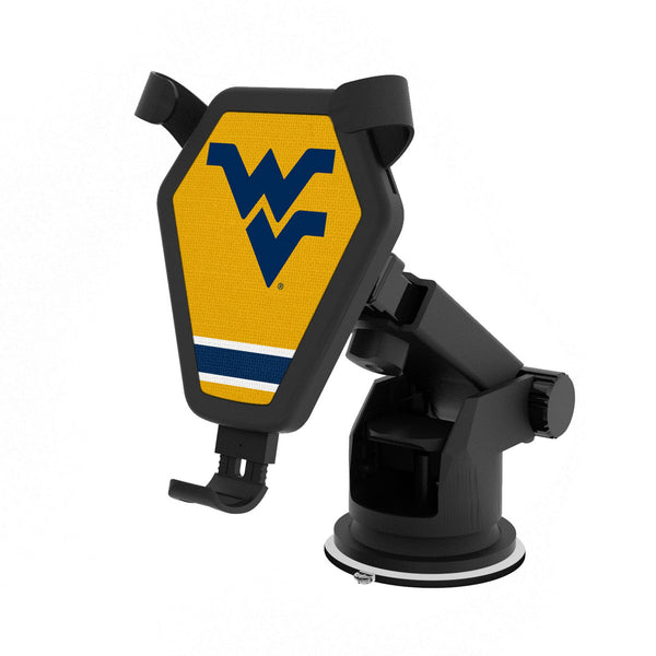 West Virginia University Mountaineers Stripe Wireless Car Charger