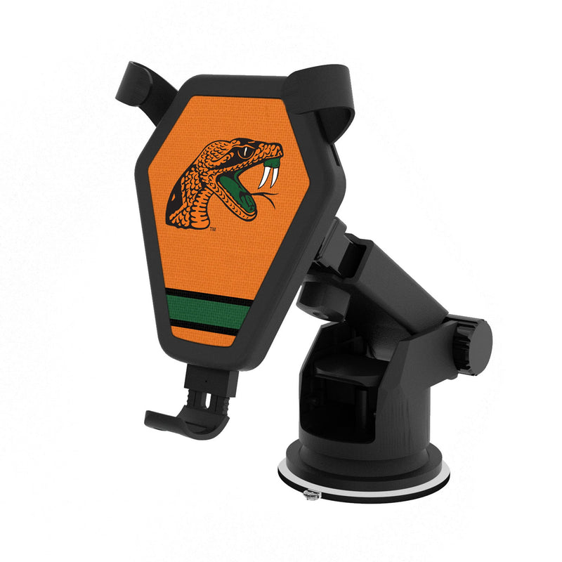 Florida A&M University Rattlers Stripe Wireless Car Charger