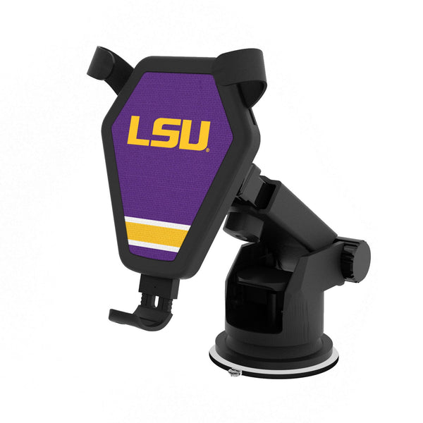 Louisiana State University Tigers Stripe Wireless Car Charger