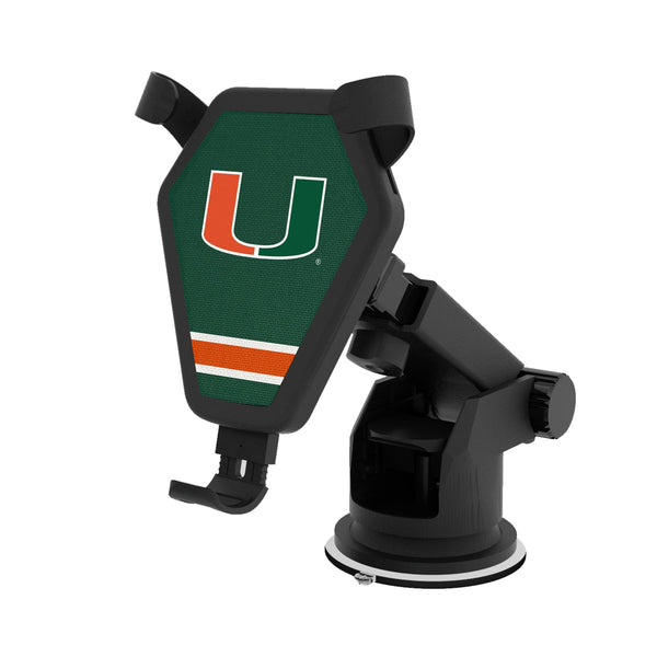 University of Miami Hurricanes Stripe Wireless Car Charger