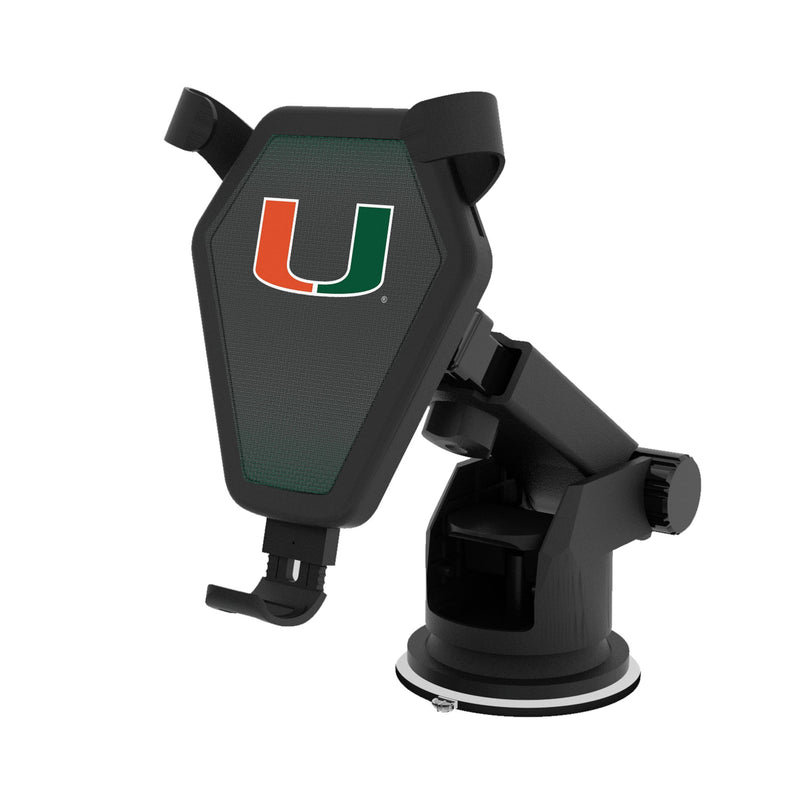 University of Miami Hurricanes Linen Wireless Car Charger