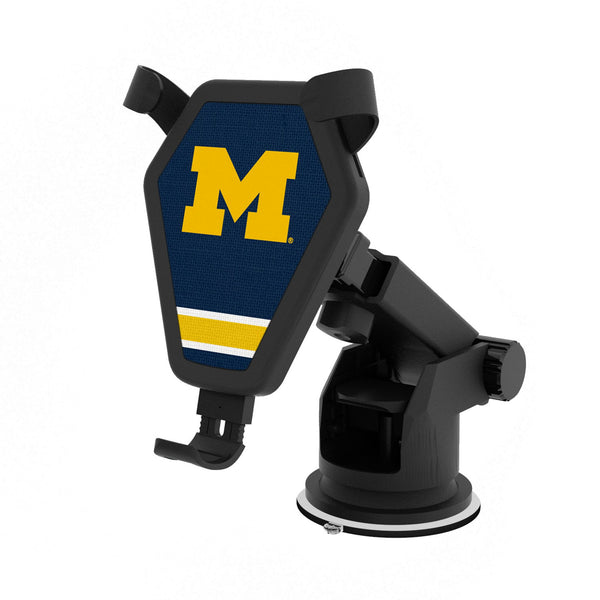 University of Michigan Wolverines Stripe Wireless Car Charger