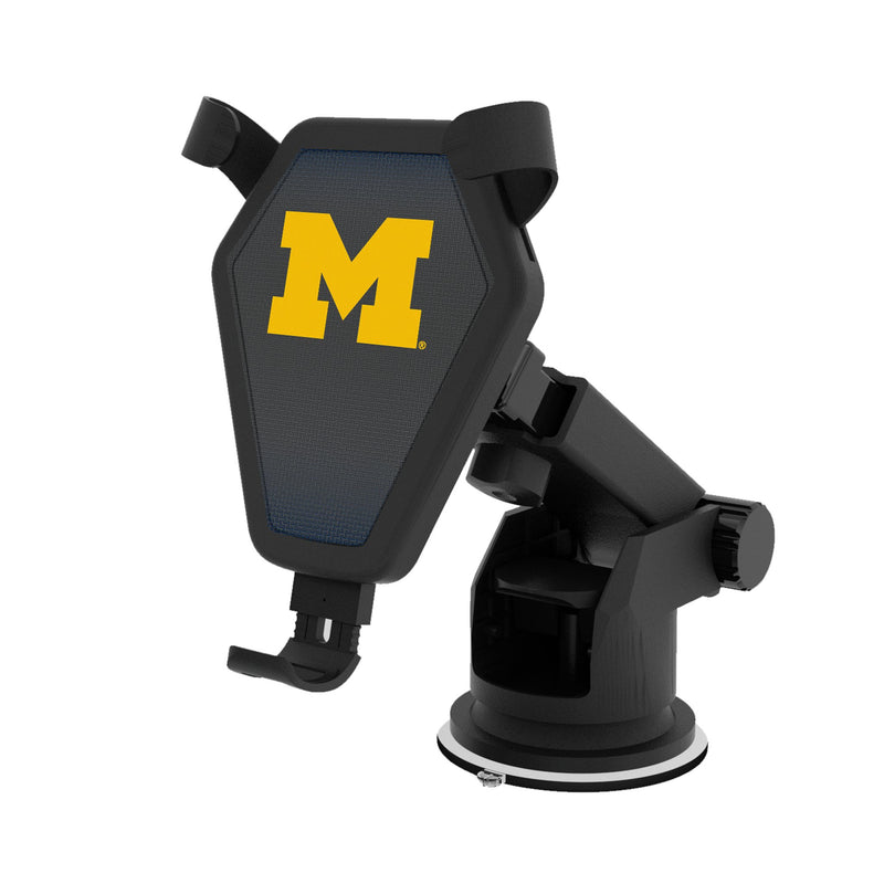 University of Michigan Wolverines Linen Wireless Car Charger