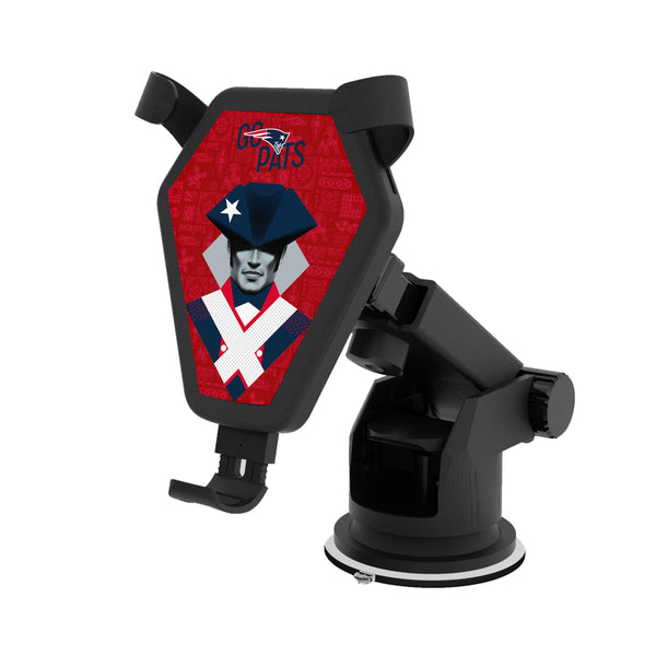 New England Patriots 2024 Illustrated Limited Edition Wireless Car Charger