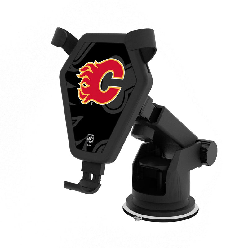 Calgary Flames Monocolor Tilt Wireless Car Charger