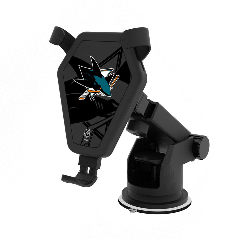 San Jose Sharks Monocolor Tilt Wireless Car Charger