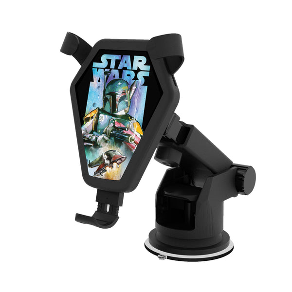 Star Wars Boba Fett Portrait Collage Wireless Car Charger