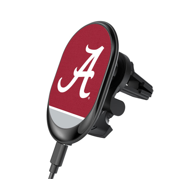 University of Alabama Crimson Tide Script A Endzone Solid Wireless Mag Car Charger