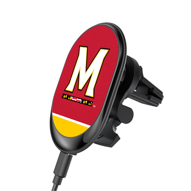 University of Maryland Terrapins Endzone Solid Wireless Mag Car Charger