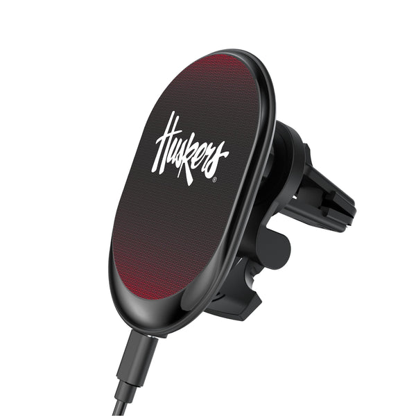 University of Nebraska Huskers Linen Wireless Mag Car Charger