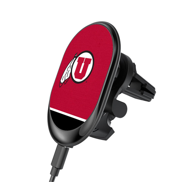 University of Utah Utes Endzone Solid Wireless Mag Car Charger