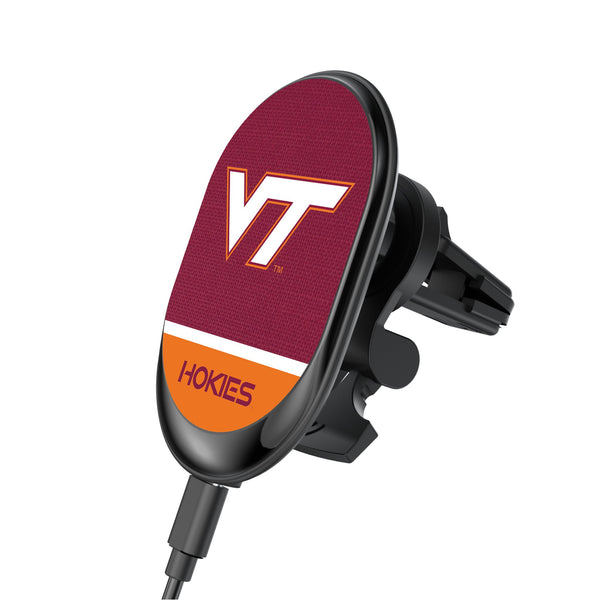 Virginia Tech Hokies Endzone Solid Wireless Mag Car Charger