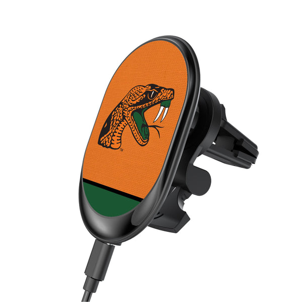 Florida A&M University Rattlers Endzone Solid Wireless Mag Car Charger