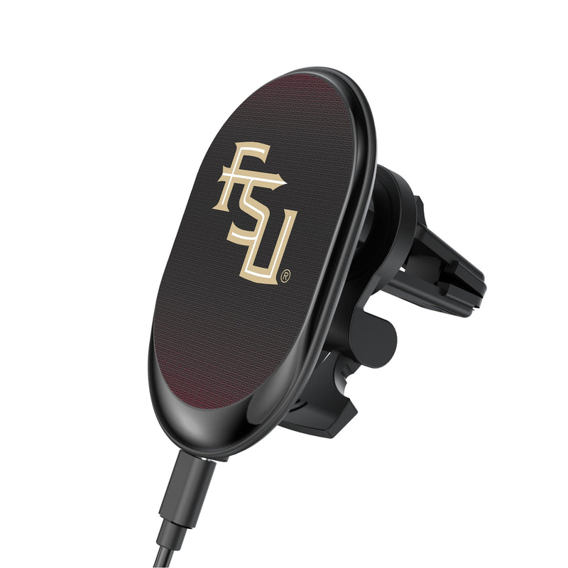 Florida State University Seminoles Athletic Wordmark Linen Wireless Mag Car Charger