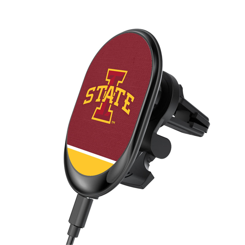 Iowa State University Cyclones Endzone Solid Wireless Mag Car Charger