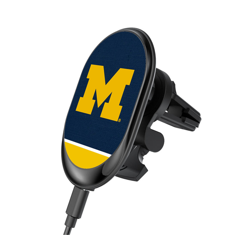 University of Michigan Wolverines Endzone Solid Wireless Mag Car Charger