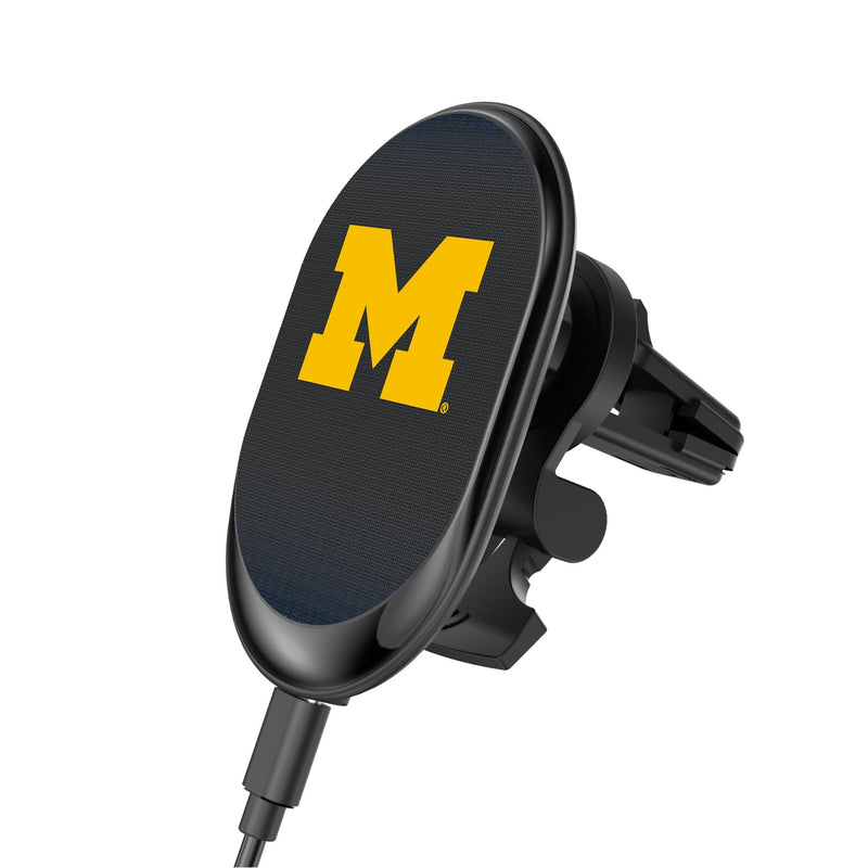 University of Michigan Wolverines Linen Wireless Mag Car Charger