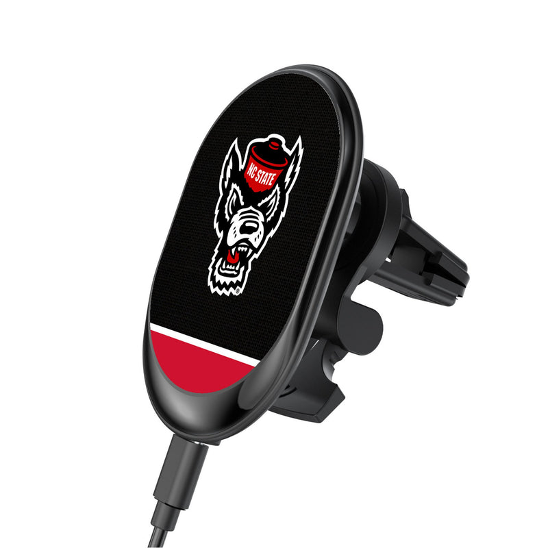 North Carolina State University Wolfpack Endzone Solid Wireless Mag Car Charger