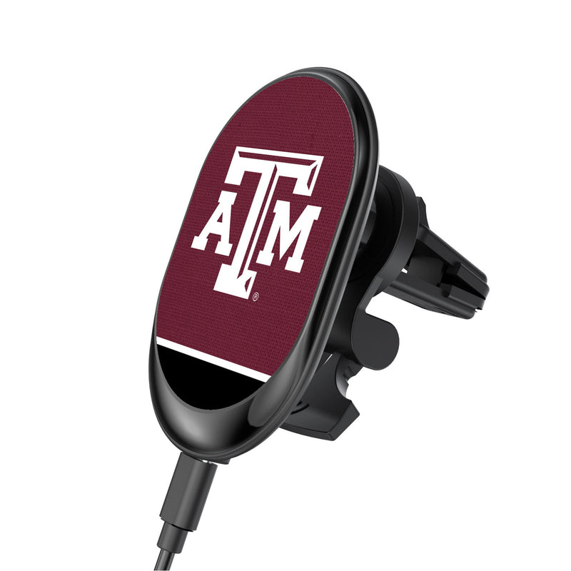 Texas A&M University Aggies Endzone Solid Wireless Mag Car Charger