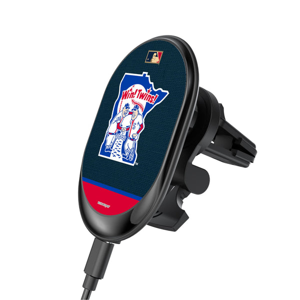 Minnesota Twins 1976-1986 - Cooperstown Collection Endzone Solid Wireless Mag Car Charger